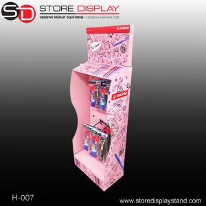 China Corrugated stand display retail hanging hook floor displays wholesale