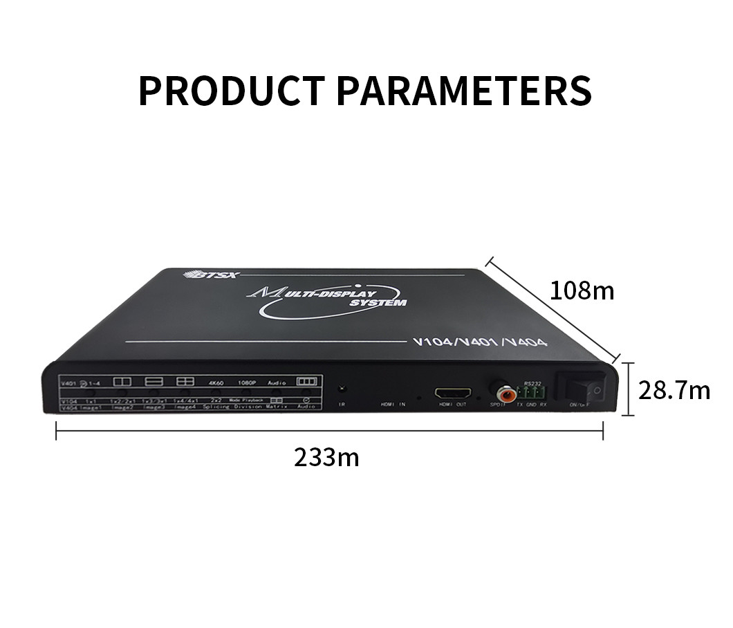 4K Quad HDMI Multiviewer Switch 4X1 1920x1080@60Hz Video Wall Controller