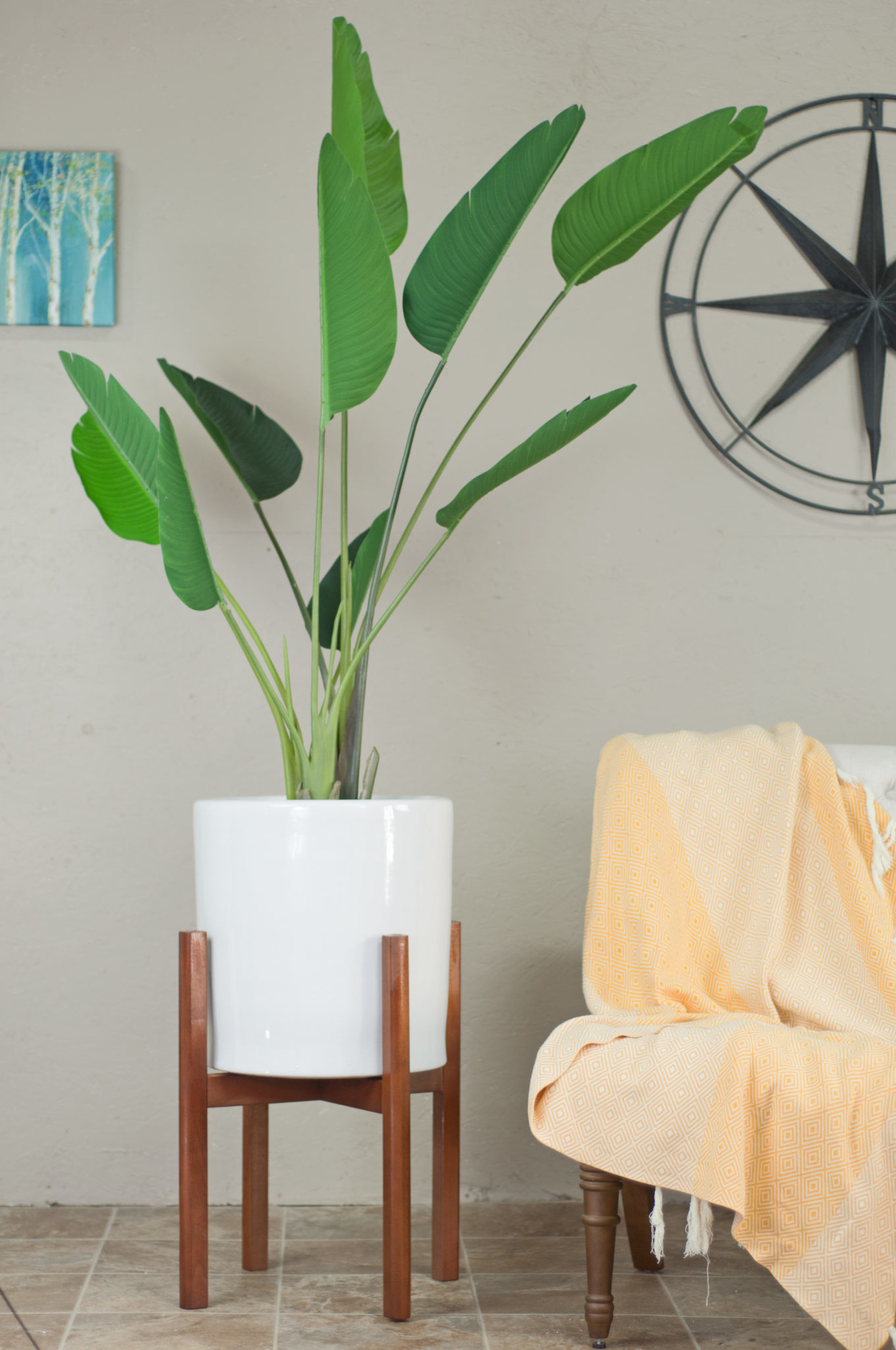 Customized Fiberglass Flower Plant Pots Round For Indoor Plants