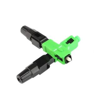 China Sc APC Fast Fiber Optic Cable Connectors , Green Ftth Connector wholesale