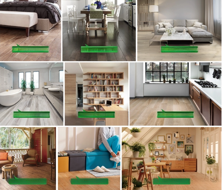 Elegant PVC Wood Plastic Composite Floor SPC Vinyl Quick Step Flooring for Indoor