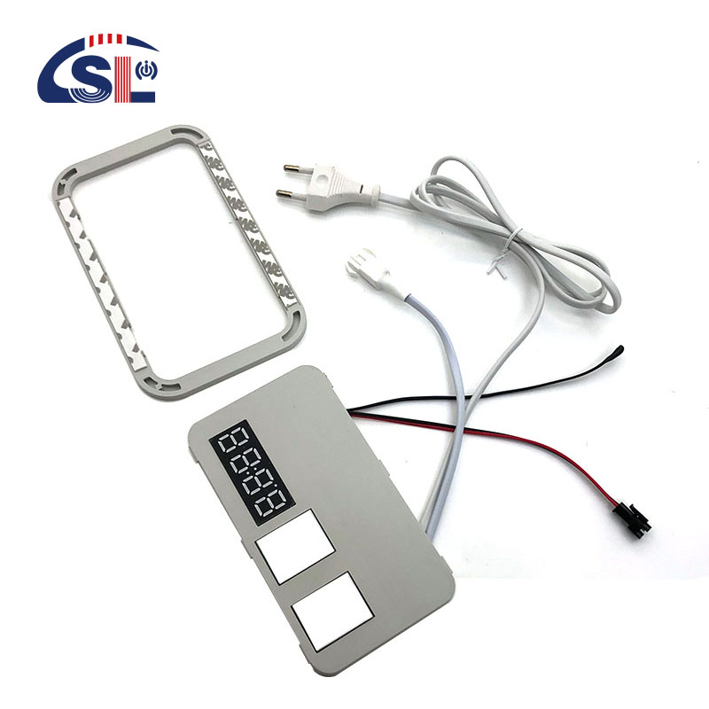 Smart Double Button Touch Sensor Switch with Time and Temperature Output Voltage DC12V