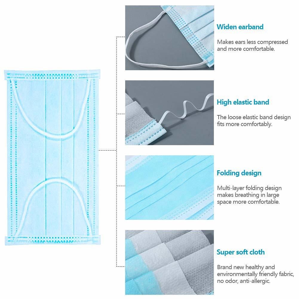3 Ply Surgical Face Mask Breathing Disposable Medical Mask Personal Care