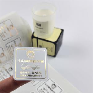 China Gold Foil Adhesive Candle Label Printing Aromatherapy Jar Labels Candle Packaging wholesale