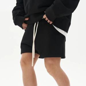 China Summer Drawstring Shorts Men Custom Brand Street Swear Running Thick French Terry Cotton Casual Short wholesale
