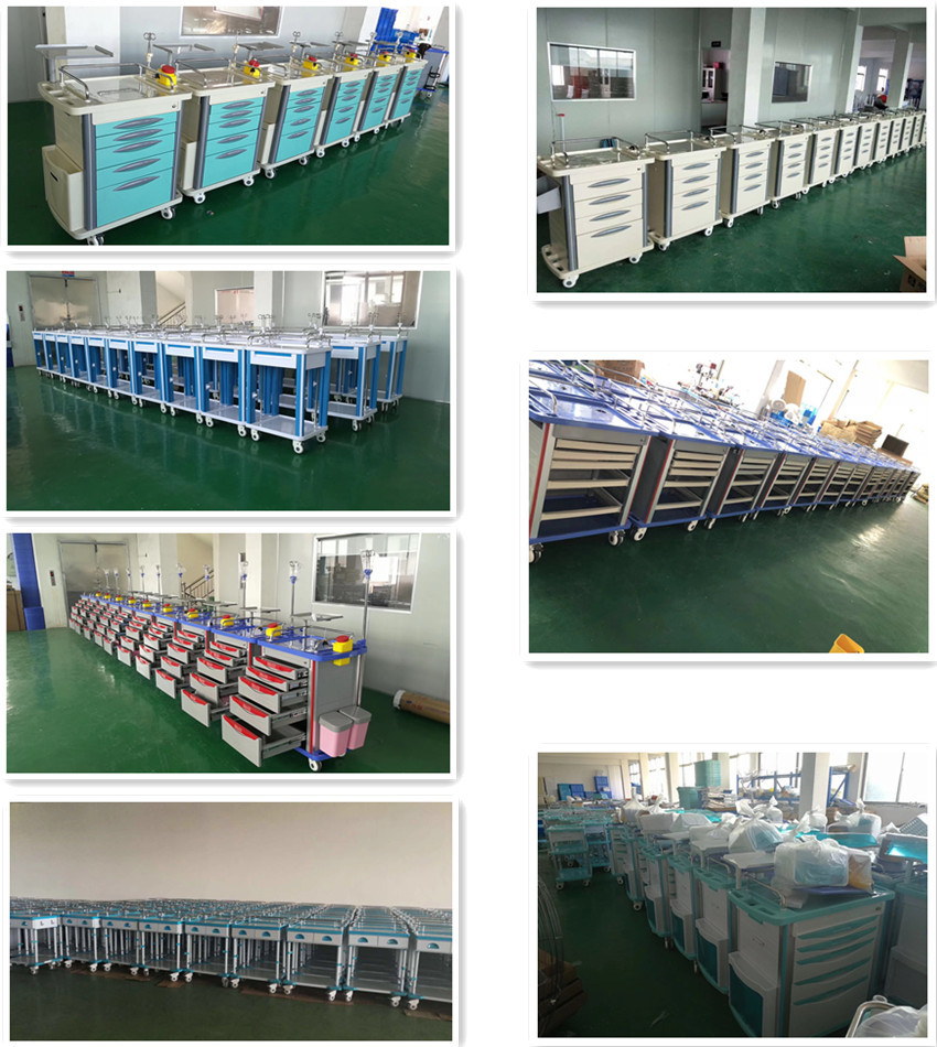 Medication Trolley Hospital Medical ABS Anesthesia Trolley Cart