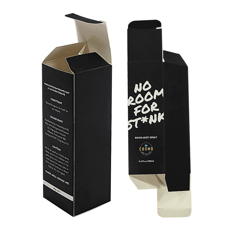 Luxury Paper Flip Top Cardboard Box Black Custom Magnetic Box Packaging