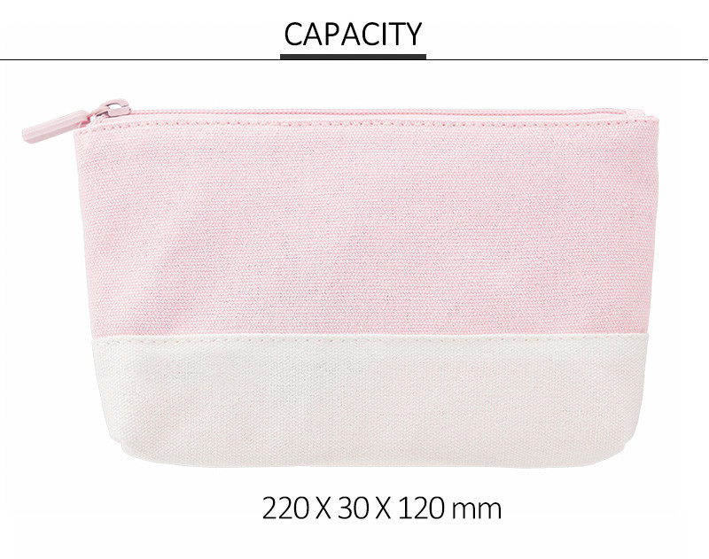 Professional Custom Portable Small Shell Shape Canvas Zipper Cosmetic Bag
