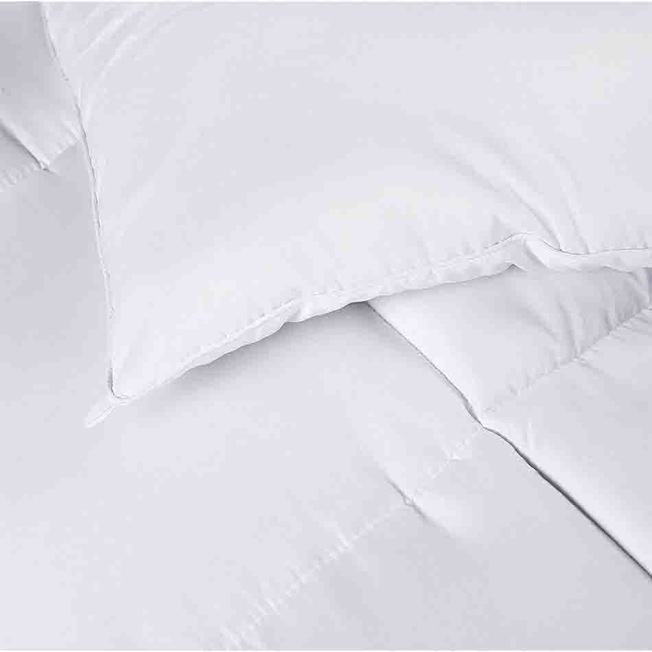 Quilted Comforter with Corner Tabs Hotel Box Stitched Down Alternative Comforter