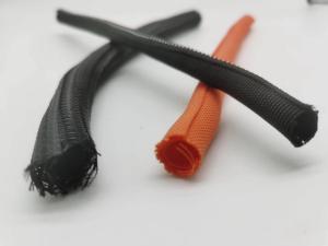 China ROHS PET Expandable Braided Sleeving Fire Retardant Grade N5510 / NFPA130 wholesale