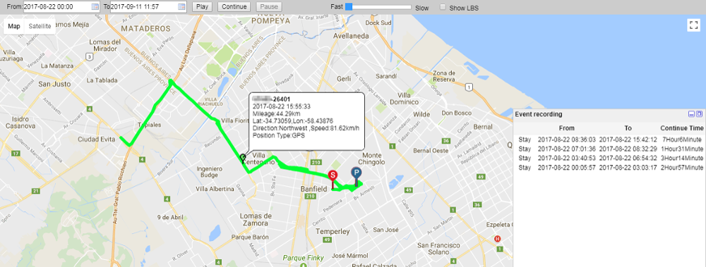 24H/7D Location Gprs Bus Motorcycle GPS Tracking Platform Open API