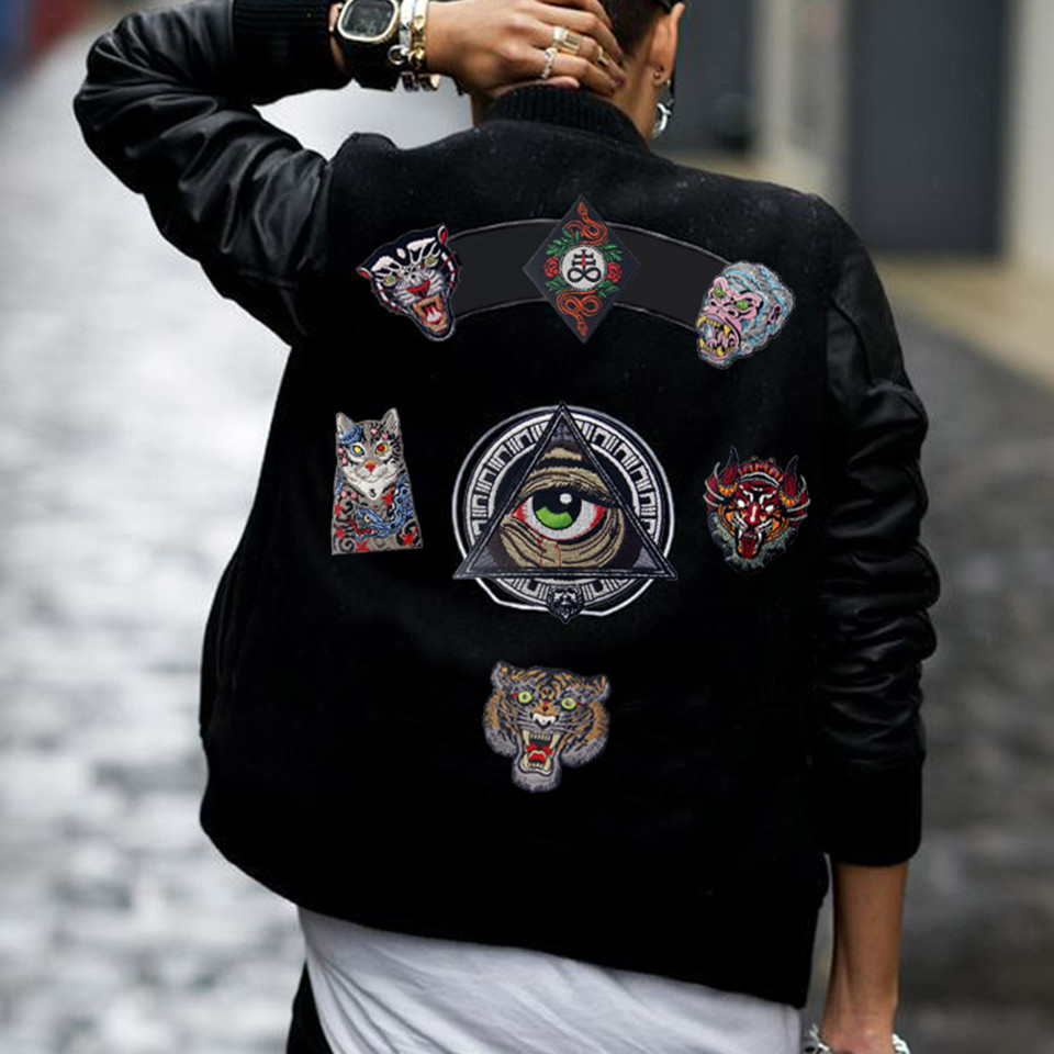Heat Press 3D Polyester All Seeing Eye Patch For Denim Jacket