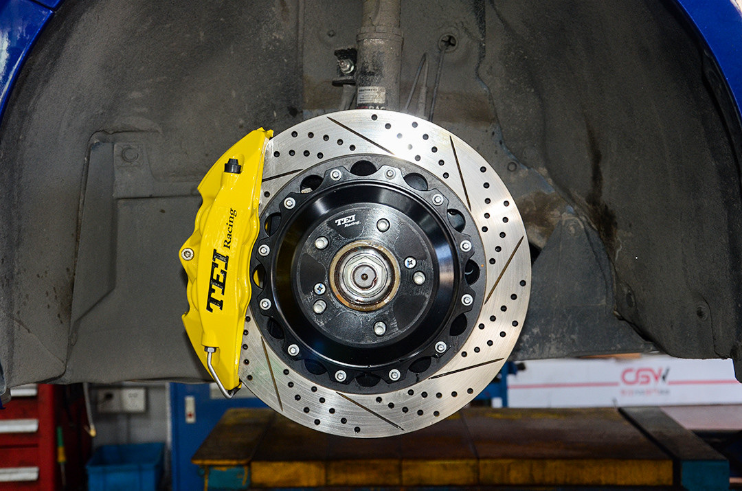 BBK For 4 Piston Caliper Honda Accord Big Brake Kit P40NS High Reliability TEI Racing Big Brake Kit
