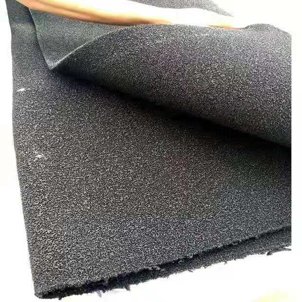 15-150cm Width Cross Lapping Nonwoven Fabric with Charcoal Carbon Fiber in GAOXIN