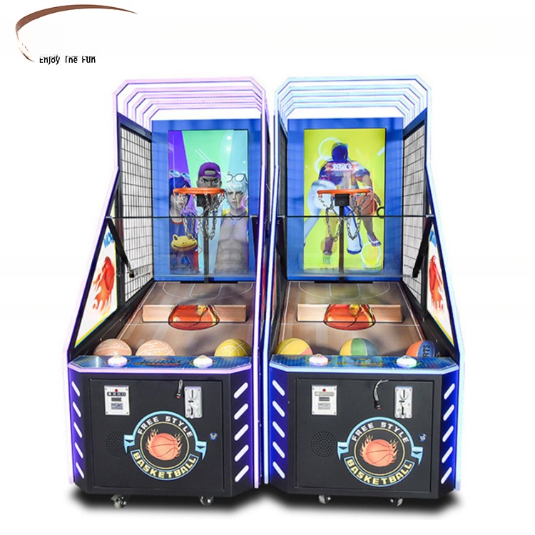 Fun Center Coin Operated Basketball Game Machine 180*81*190cm Low Maintenance