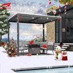 Adjustable Hardtop Outdoor Louvered Pergola Rot Proof SGS