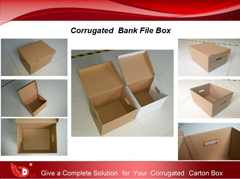 Corrugated Paper Bank File Box