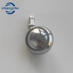 Zinc Alloy Gold Threaded Stem Furniture Casters For Trolley 50mm Friction Stem