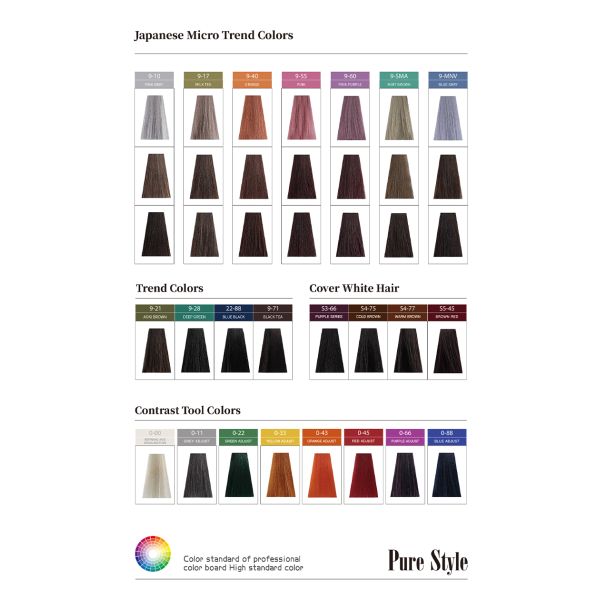 Purestyle OEM/ODM 100ML 47 Colors Low Ammonia Salon Use Professional Permanent Hair Color Cream