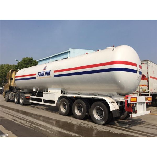 Powerful 3 Axles Lpg Tank Trailer , 30CBM To 65CBM Propane Semi -Trailer