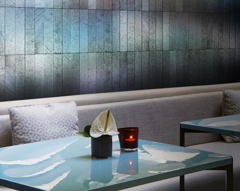 10mm Ultra Thin Stone Panels Wall Metallic Texture Electroplating Treatment Fashion Plating Silver