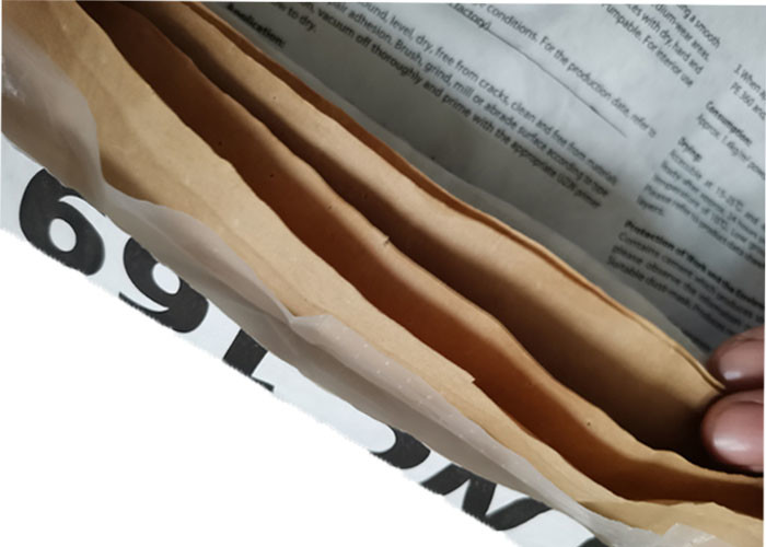 Spout Top Multiwall Kraft Paper Bag 2 Layers PE Film Coated Inside Moisture Proof