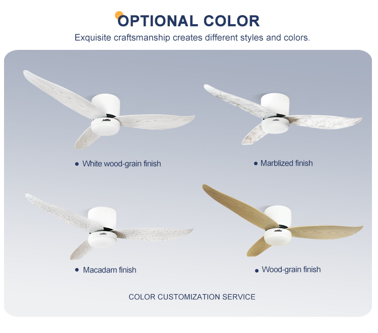 2- 1stshine Bedroom LED Ceiling Fan with Acrylic Blades and Remote Control Light