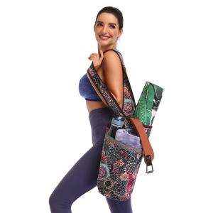 China Printed Yoga Mat Carry Bag Gym Mat Case For Women Men Pilates Fitness Exercise Pad wholesale