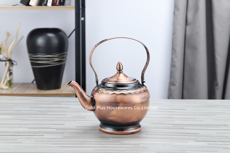 14cm or 16cm Low price multi-colored bronze coffee pot with filter stainless steel kettle pot for hotel/household
