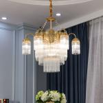 Glass H80cm Hotel Lobby Chandelier