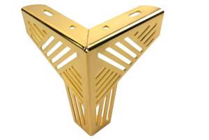 China Office Building Furniture Parts 15cm Gold Chrome Couch Legs wholesale