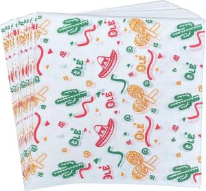 China Anti Stick Greaseproof Wrapping Paper , Flexo Printing French Fry Wax Paper wholesale
