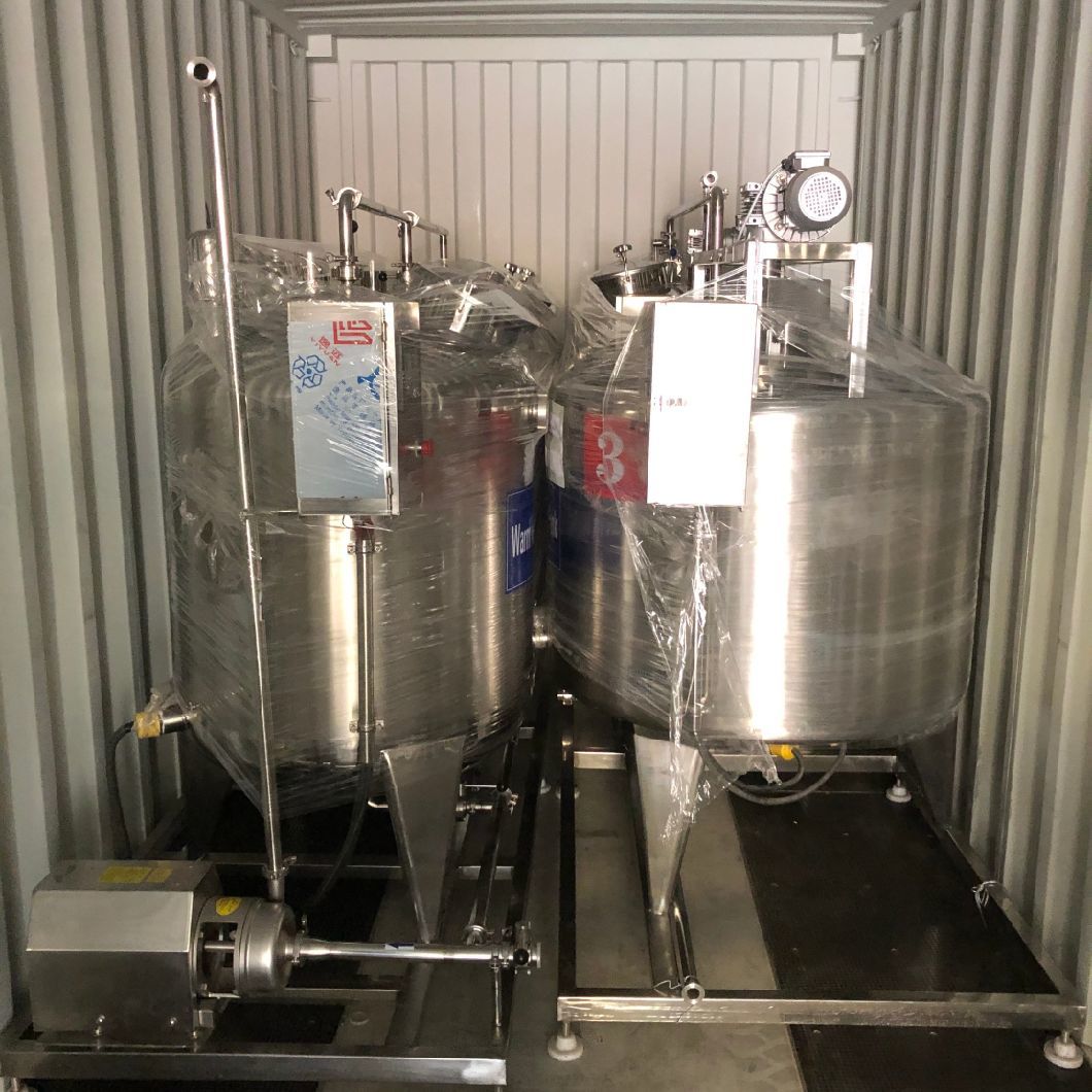Mixing Tank 100L 150L 200L 300L 500L 1000L 2000L Juice Flavored Milk Stainless Steel Mixer