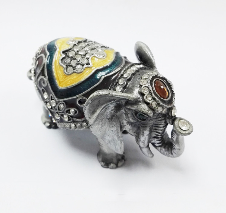 Elephant jewelry box rhinestone animal gift box for jewelry wedding gift