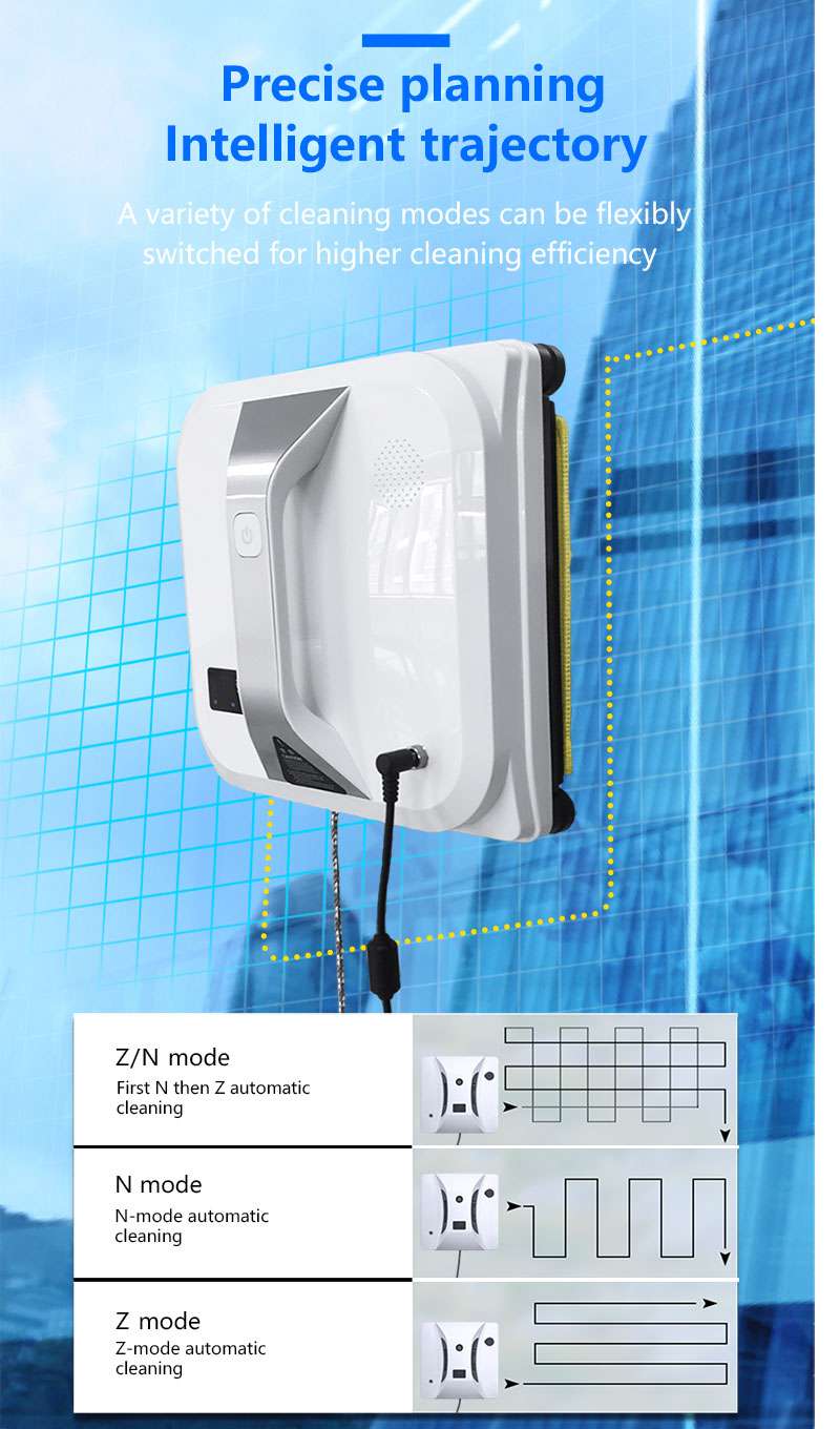 IR Glass Cleaning Robot Ultra Thin White Window Cleaner For Apartments