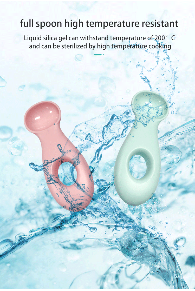 1 To 2 Years Silicone Infant Spoons Gel Soft Silicone Feeding Spoon For Newborn Toddlers