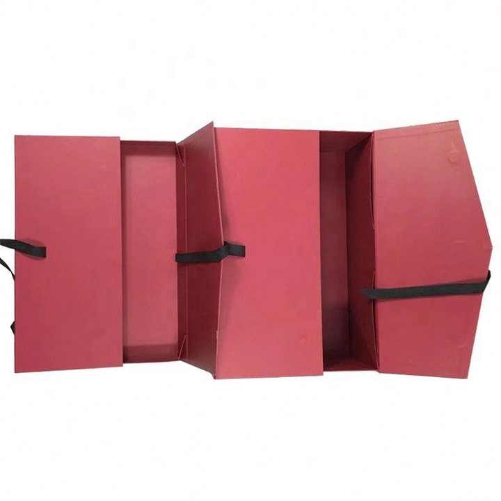 Custom hot selling double door foldable paper packaging box magnetic closure cardboard folding gift box