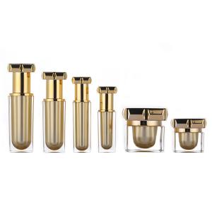 China 120ml Essential Oil Gold Deluxe Cosmetic Glass Bottles wholesale