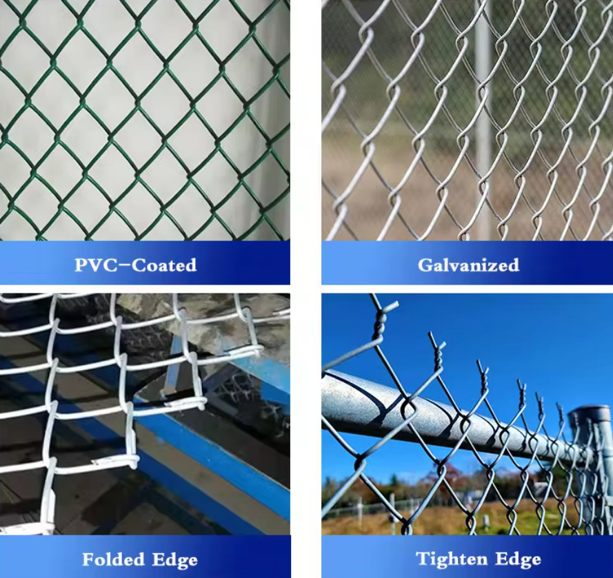 Woven Electric Galvanized Chain Link Mesh For Garden Fence