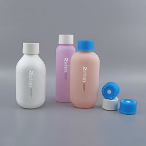 China 250ml / 300ml Round Cosmetic Bottles Matt Skincare Packaging Bottles wholesale
