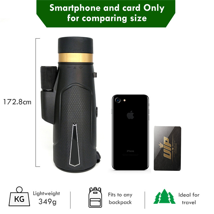 12x50 bak4 High Definition Monocular Telescope For Sale 40X60