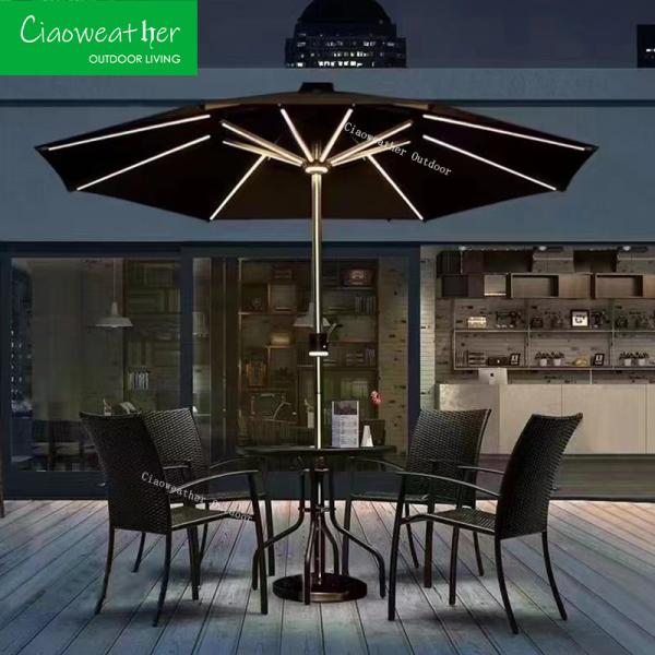 Fashion Umbrella for Hotel Courtyard Parasols Outdoor Patio Center Pole Sunshade