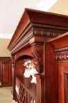 Oak solid wood kitchen cabinet