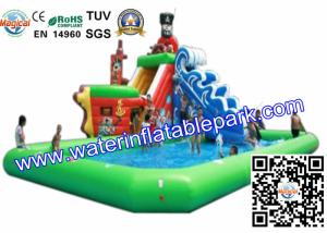 China Exciting Green Inflatable Sport Games , Commercial Inflatable Water Slides wholesale