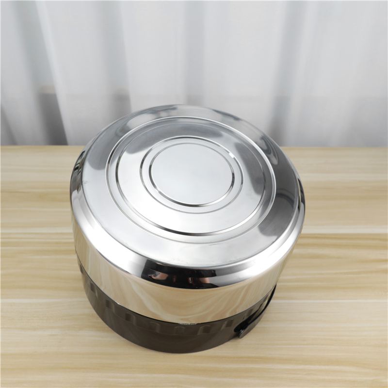 Round Shape Stainless Steel 201 Lunch Box 4pcs Thermal Cooking Stock Pot Set