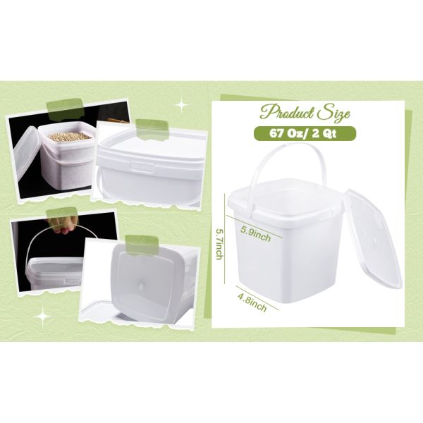 square bucket with lid