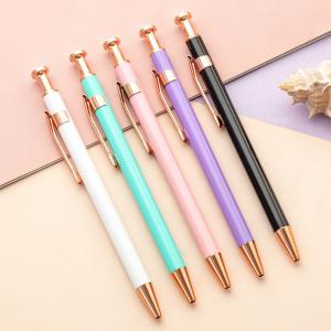 China Macaron Color Press Metal Ball Pen With Golden Clip Fancy Portable Gift Pens wholesale