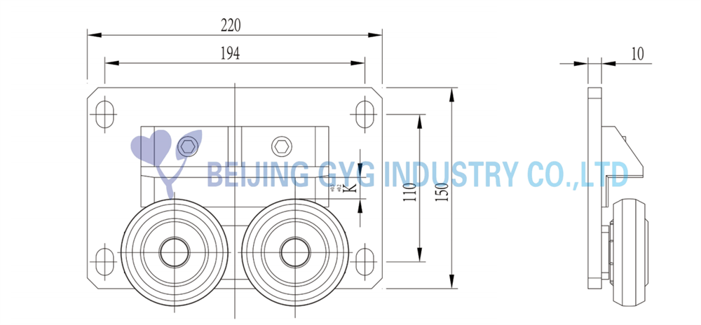 Lift Safety Parts , Roller Guide Shoe GYH80, Elevator Safety Parts , Roller Dia 80mm