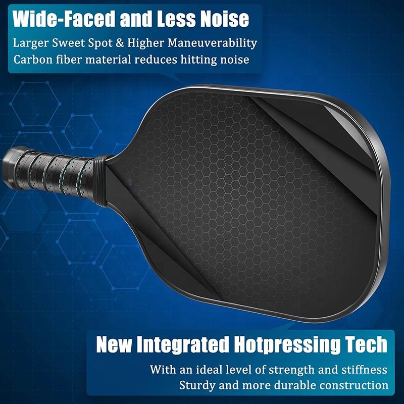 Rectangular Shape Pickle Ball Rackets , Womens Pickleball Paddles 16mm