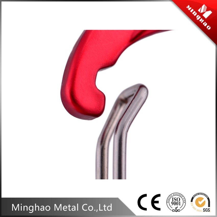 Fishion red carabiner snap hook for climb accessories,43.43mm,red color